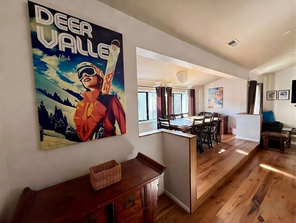 Spacious dining table seats 8–10 comfortably – open to the living area