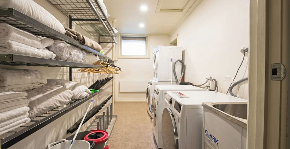 Dedicated laundry room – with washer and dryer to dry ski clothes overnight 
