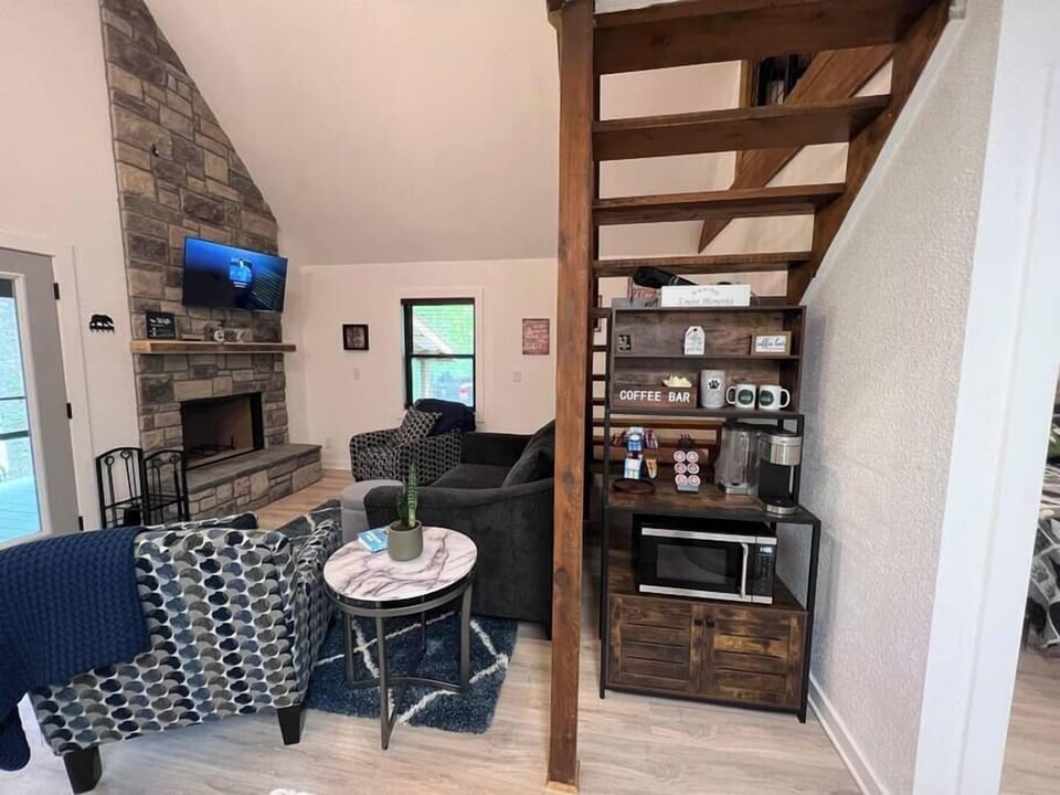 Cozy Living Room with Fireplace