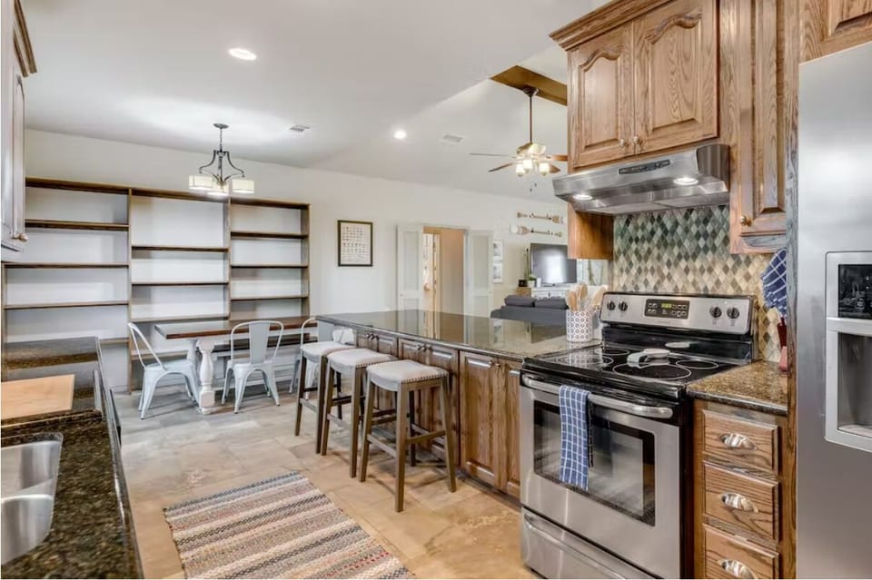 Updated kitchen so you feel right at home at the beach!