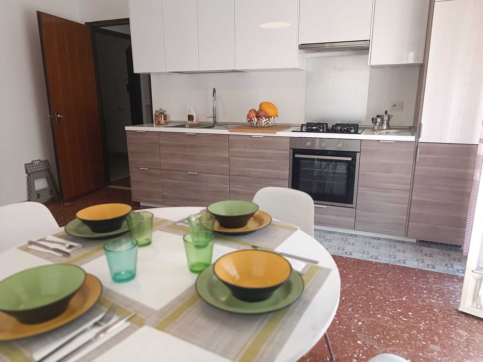 Apartment | Private kitchen | Full-size fridge, oven, cookware/dishes/utensils, spices