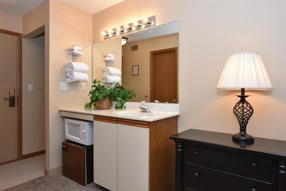 Lamp, Table Lamp, Indoors, Microwave, Sink