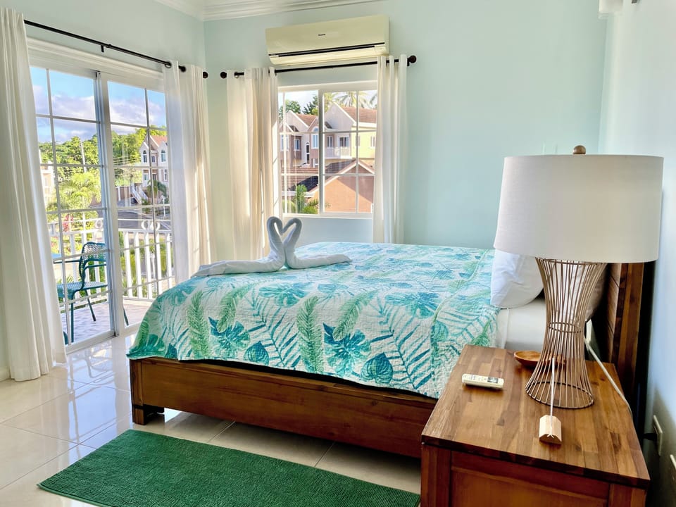 King bed in primary bedroom