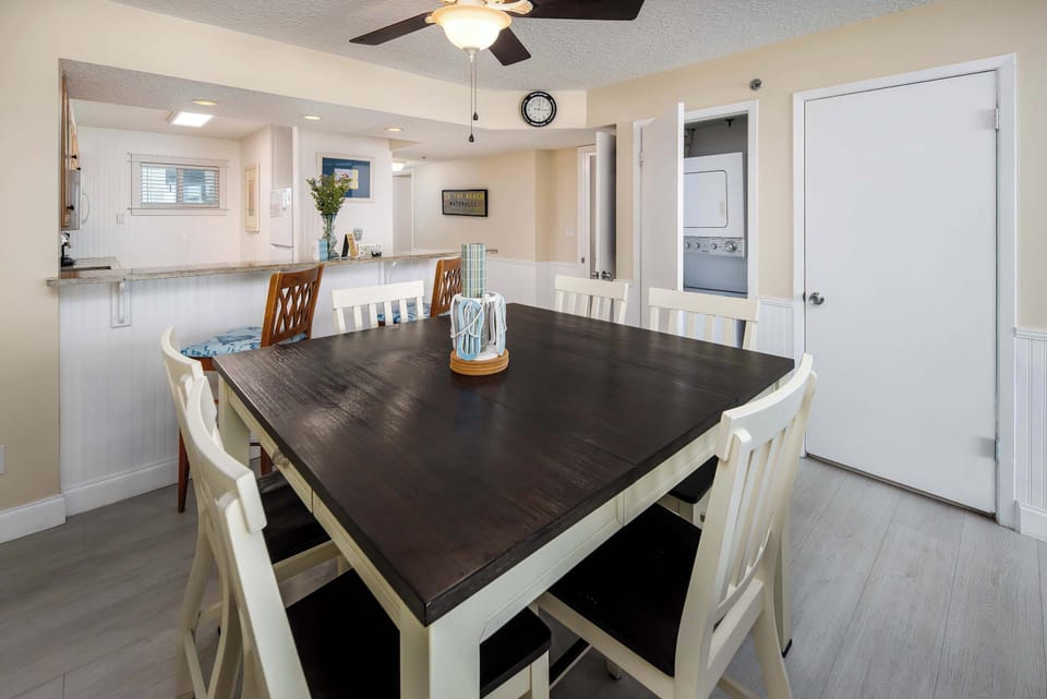 Dining table with seating for six