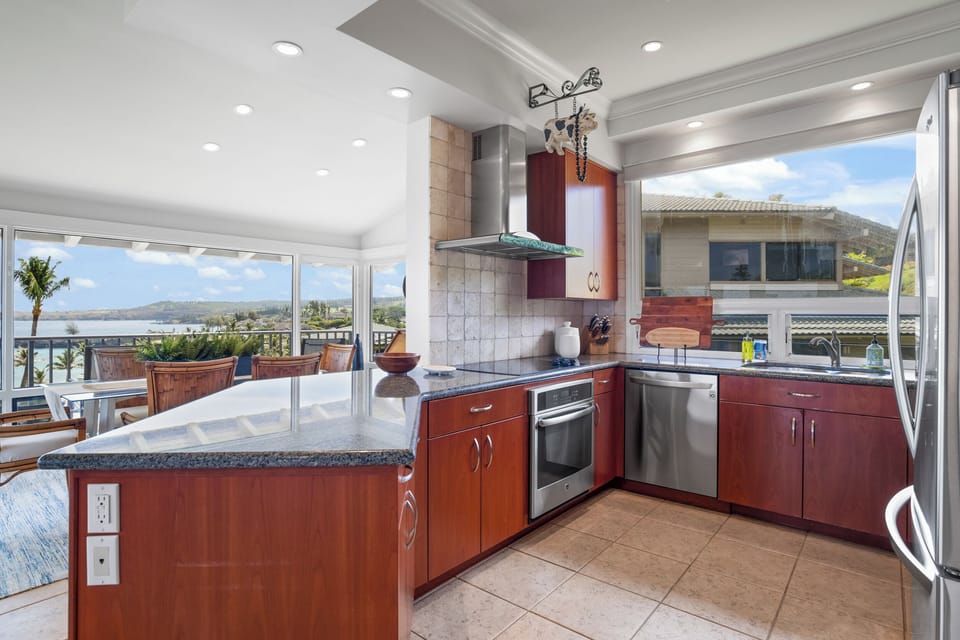 Large gourmet-inspired kitchen