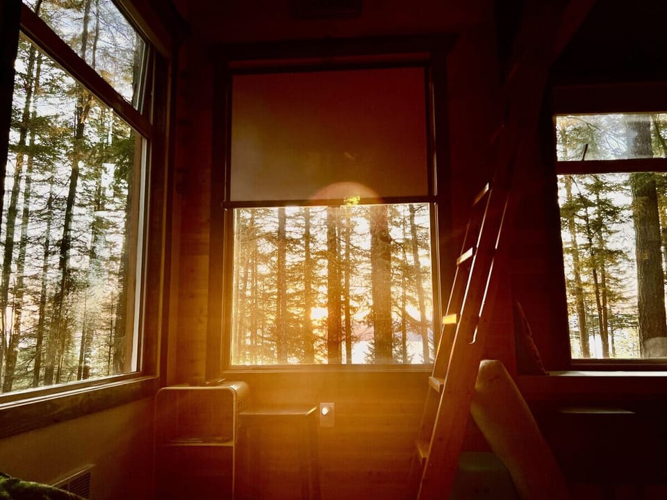 Imagine waking up to this view in the Heron's Nest Treehouse
