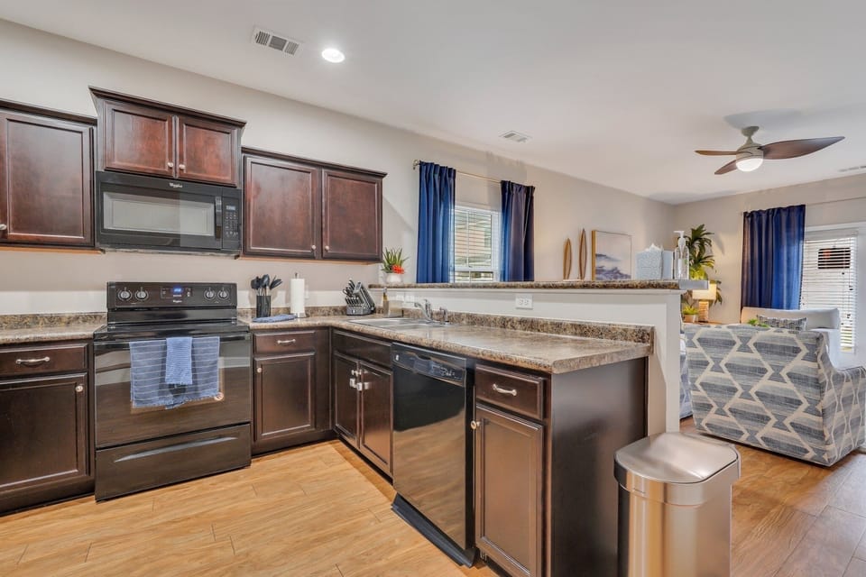 Fully stocked kitchen