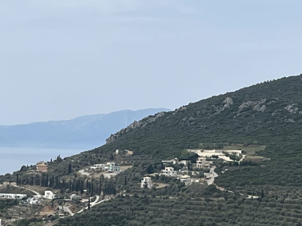 View of Villa Artemis from the top of Mount Asini
