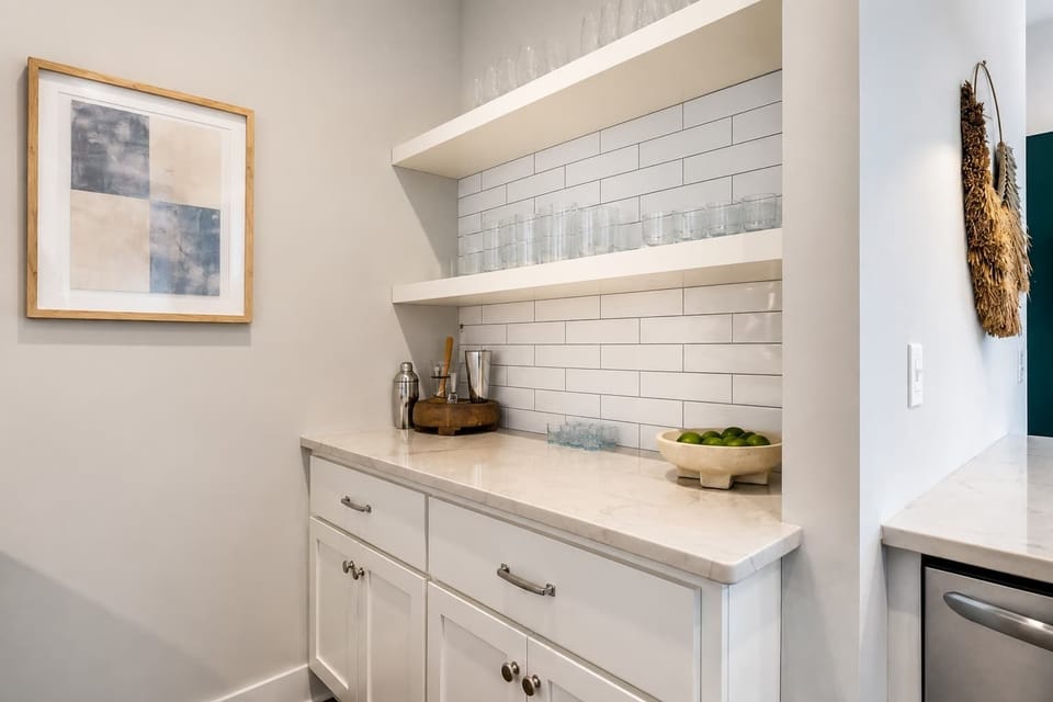 Cozy counter nook perfect for making your favorite drinks.