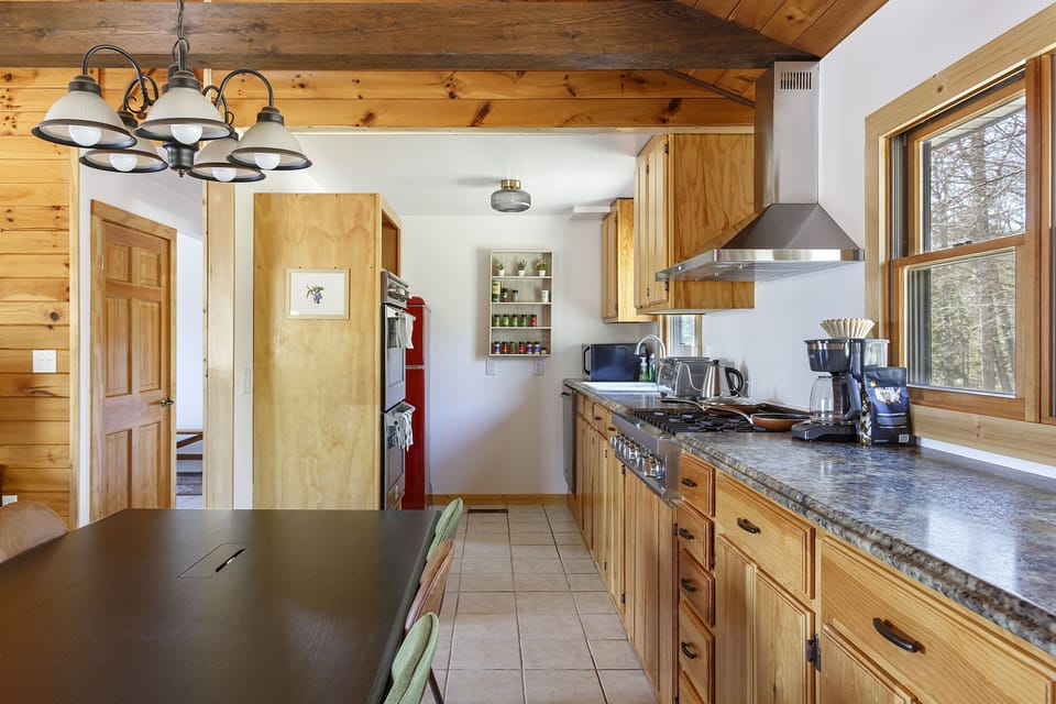 Enjoy a full cook's kitchen that can take care of all your cooking needs! 
