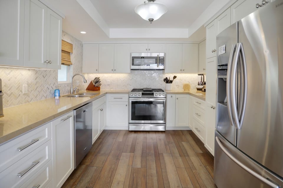 Kitchen with gas stove
