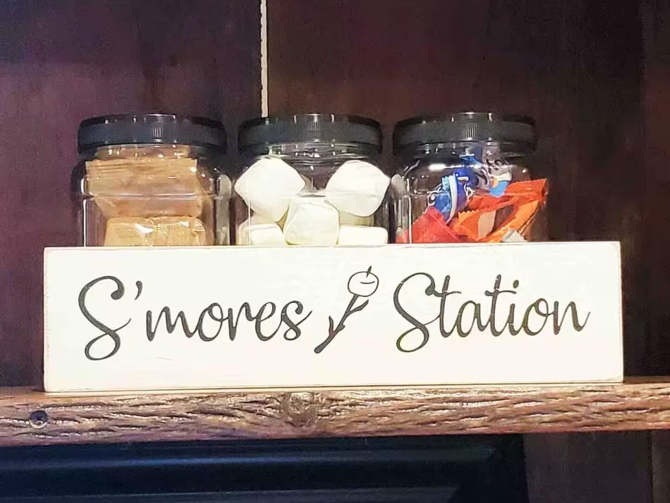 S'mores station stocked for you. Try one made w/ a Reese's cup or Almond Joy!!
