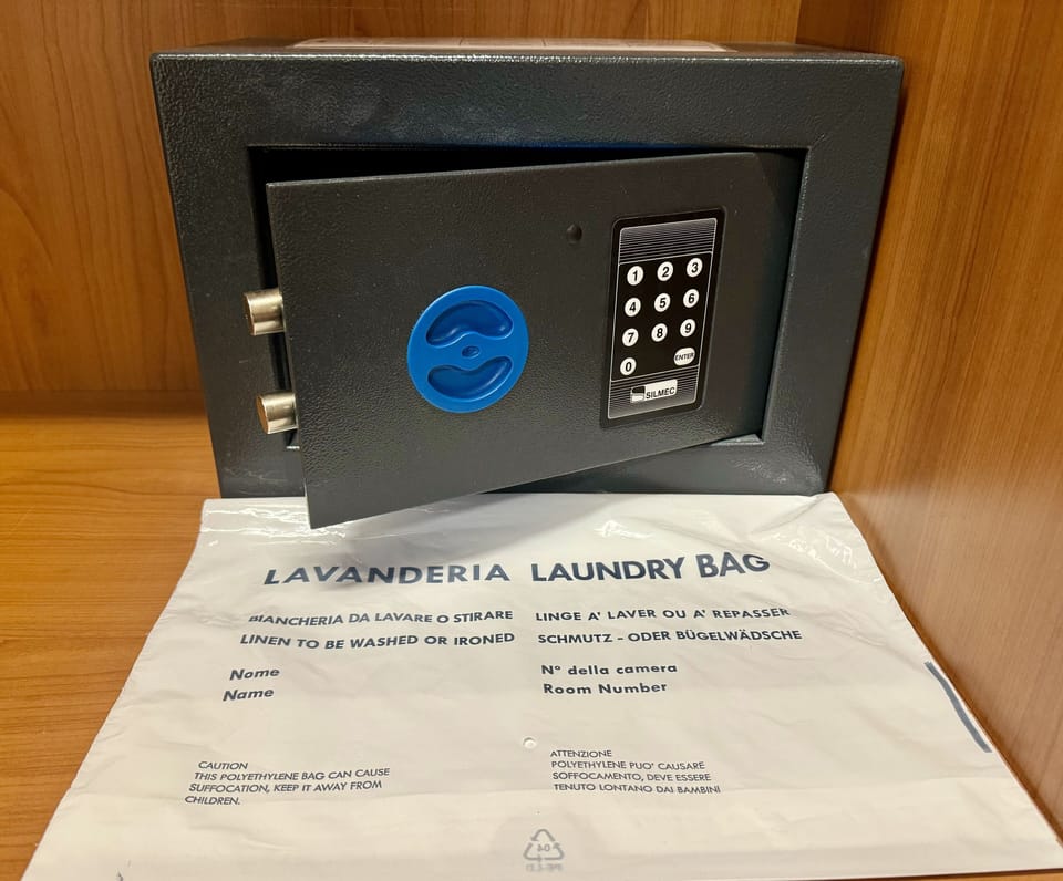 In-room safe, desk, laptop workspace, soundproofing