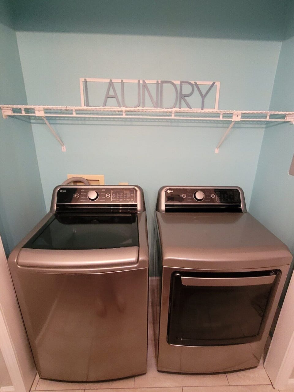 Laundry is located in Bathroom 1 (on the first floor)