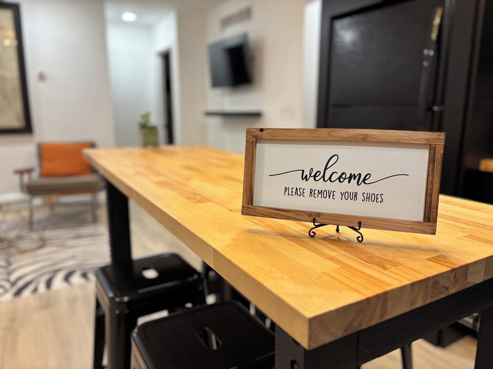 A warm, welcoming entry with easy self check-in