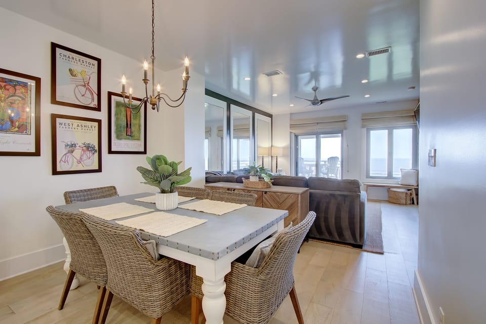 Dining table with seating for 6