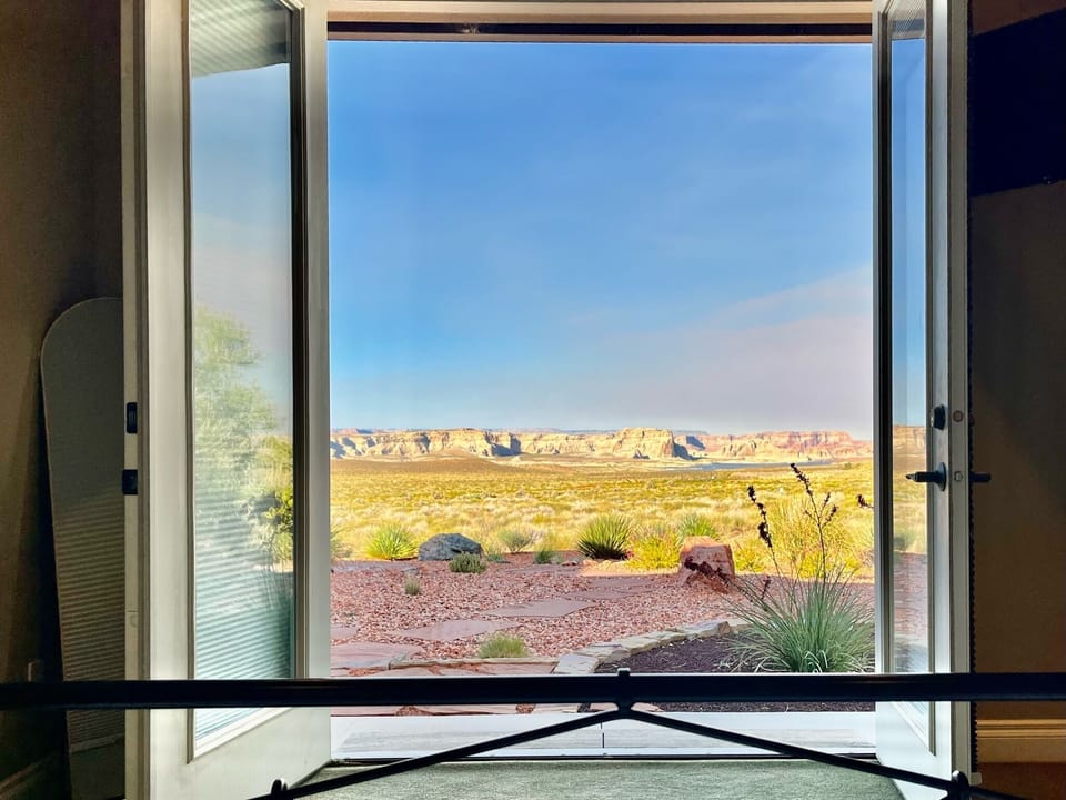 Watch the sunrise from the comfort your bed.    Ahhhhhhhhh