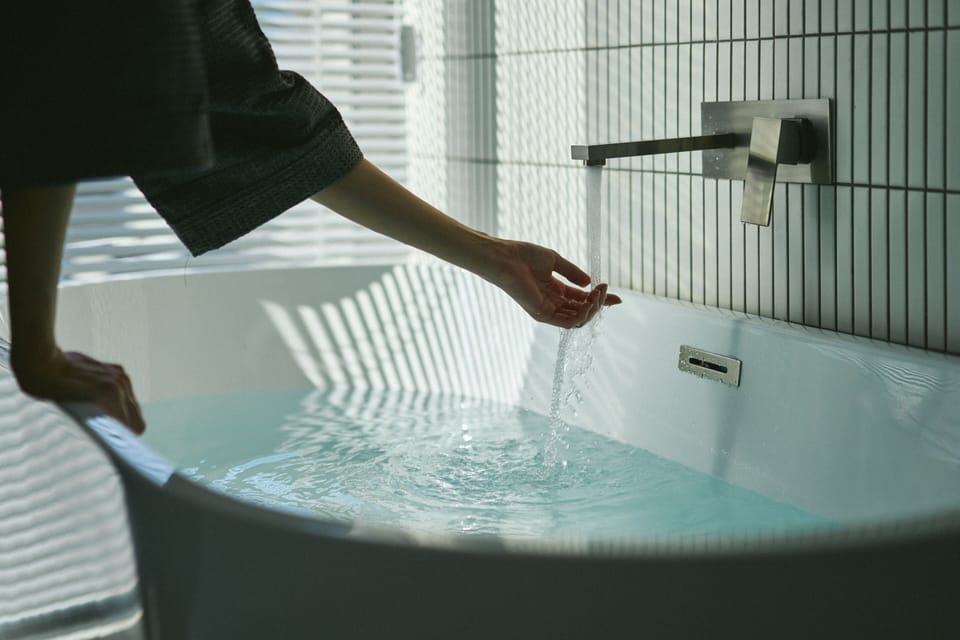 Basic Double Room (01) | Bathroom | Separate tub and shower, free toiletries, hair dryer, bathrobes