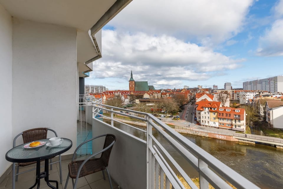 View from the apartment of the surrounding area. 