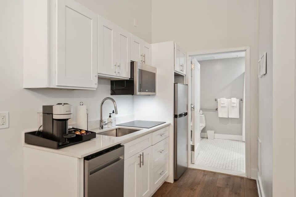 Lovely kitchen with stainless steel appliances