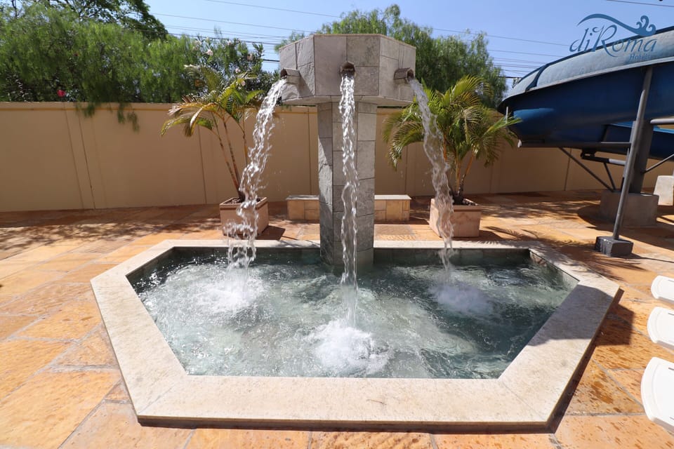 5 outdoor pools, pool umbrellas