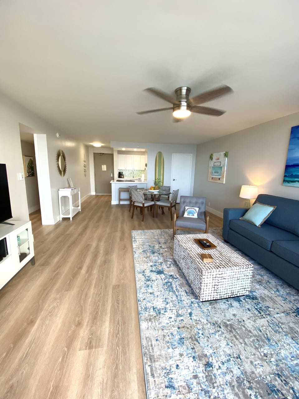 View of the condo from the lanai to the front door