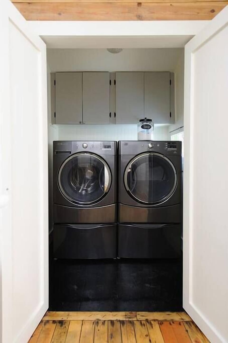 We offer a washer and dryer