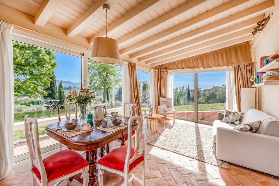 Standard Apartment, 2 Bedrooms, Fireplace, Mountainside (Casa Paradiso with Panorama and) | Living area | TV
