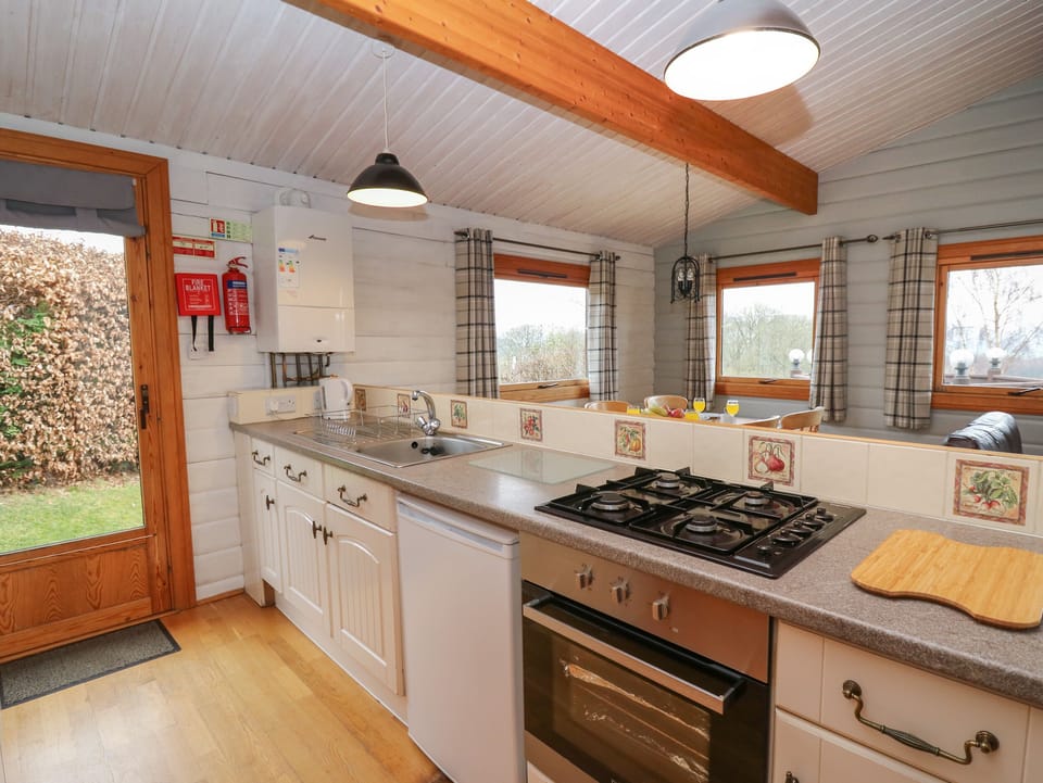 Fridge, dishwasher, electric kettle, toaster