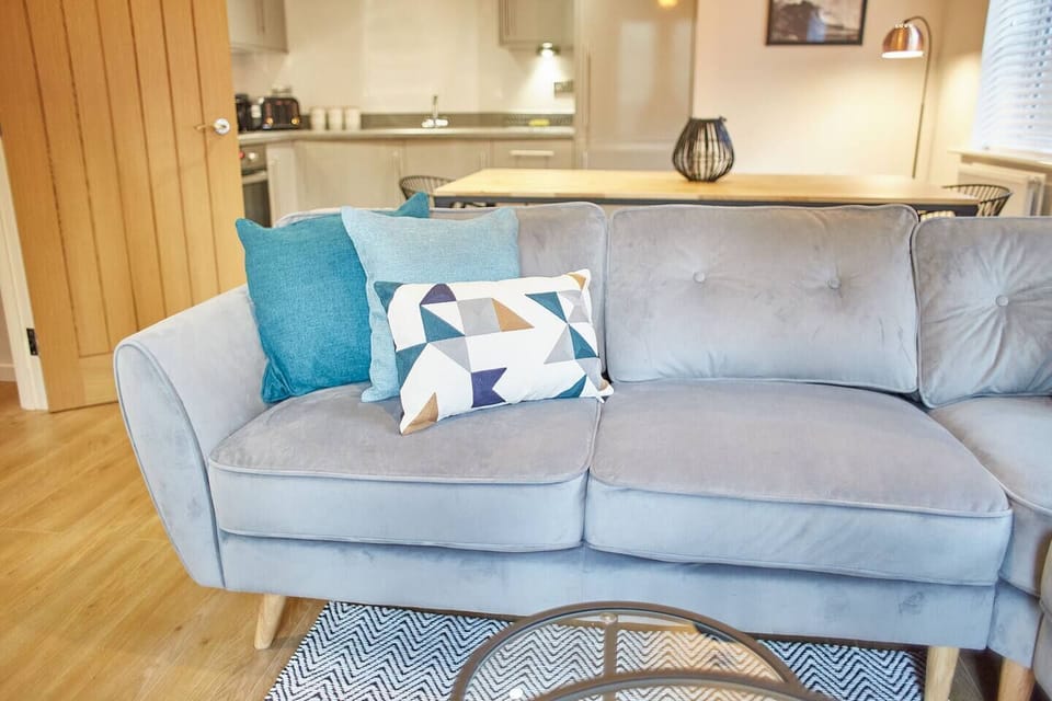 Complete with plush sofa