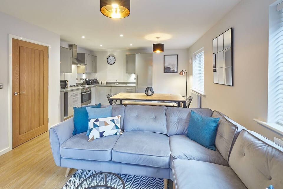 Bright and spacious open-plan living area