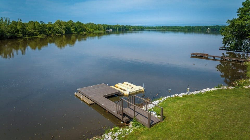 Boat dock and jet ski dock just steps from the back porch.