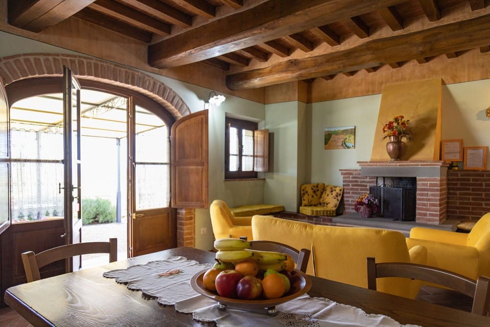 Living room and dining room