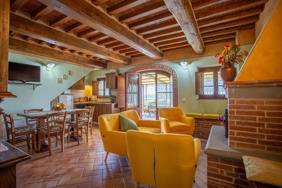 Living room and dining room