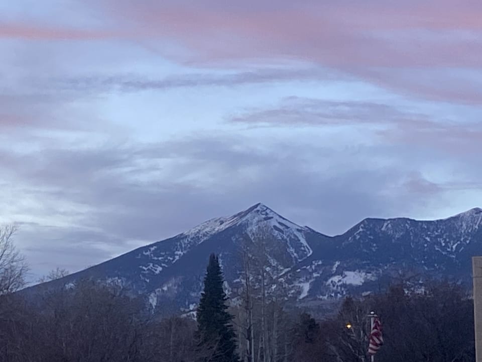 View of Humphrey’s peak at sunset from property