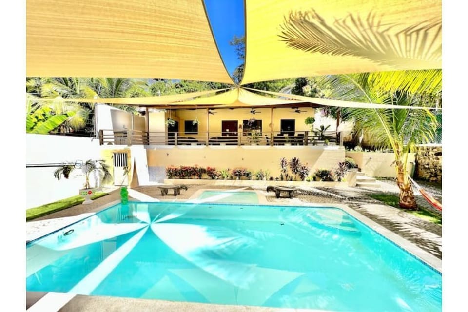 View of refreshing pool with shade covers , we clean pool every day 