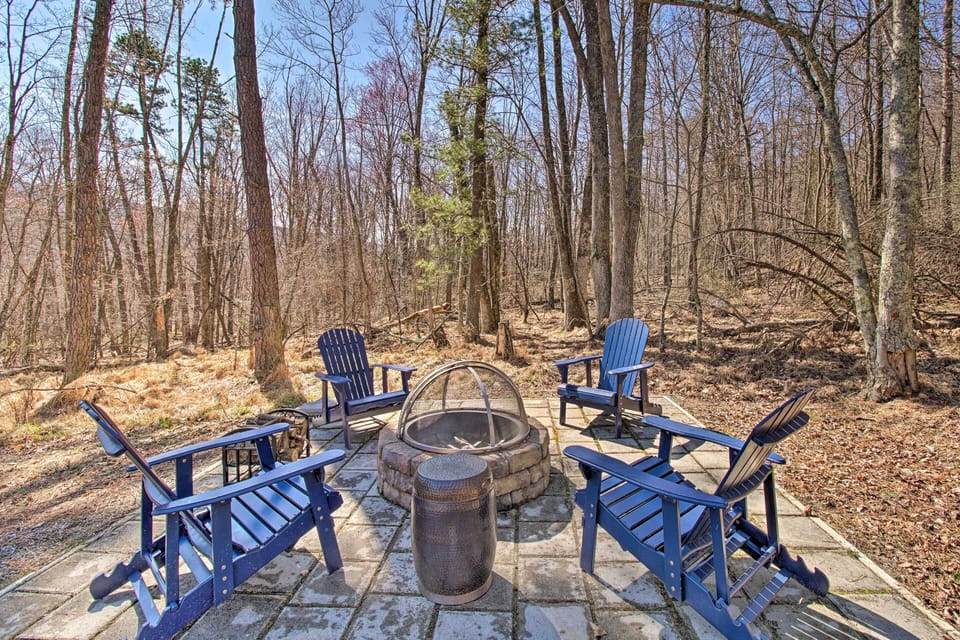 Fire Pit | Wood Provided | Adirondack Chairs