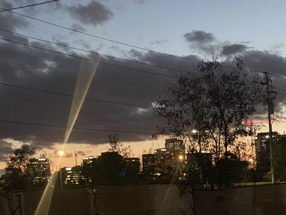 View of the Phoenix skyline from the patio