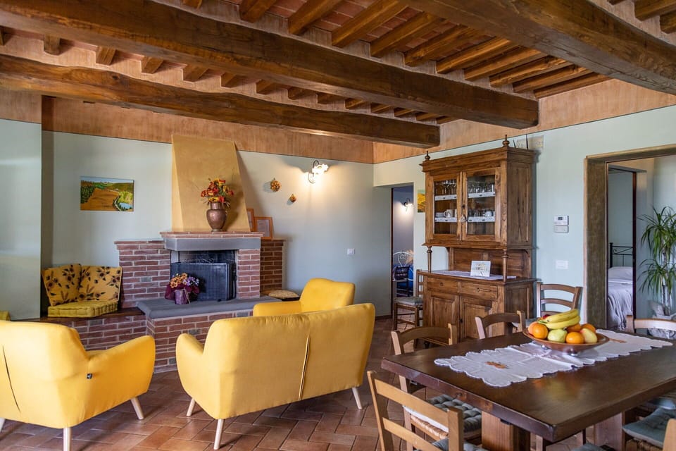 Living room and dining room
