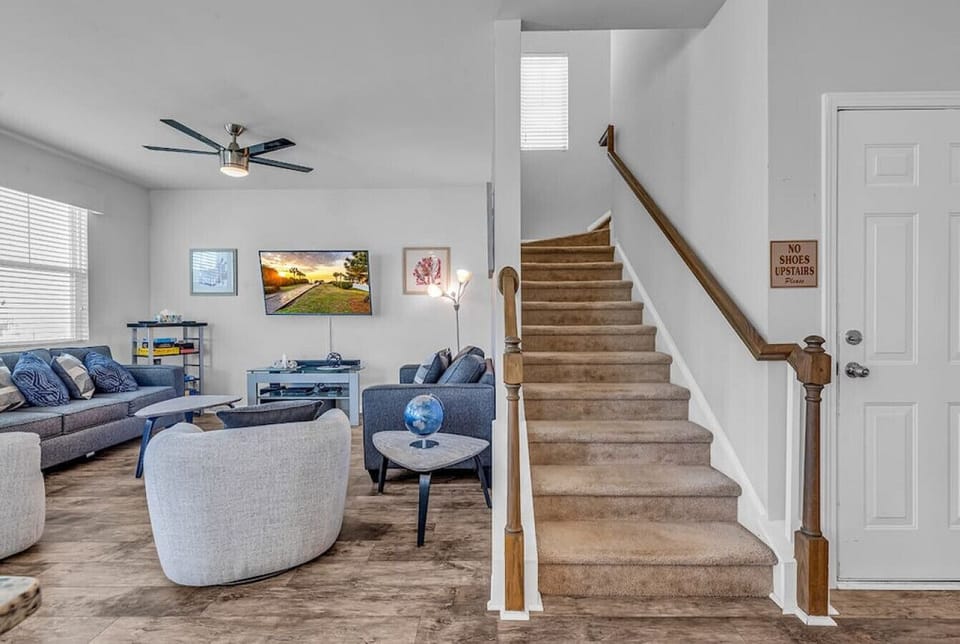 Head upstairs to three private bedrooms designed for rest and relaxation