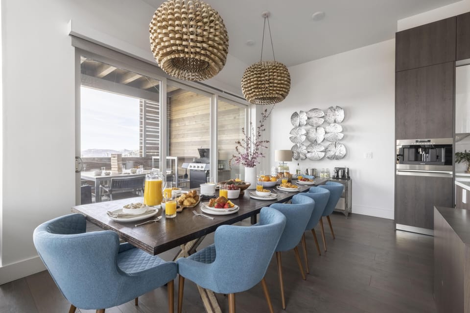 Dining table seats 10.
