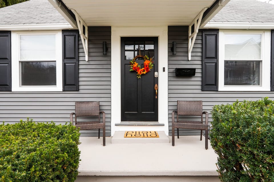 Front of house patio