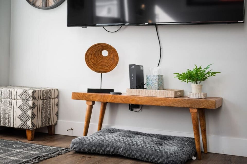 Console table for entertainment and decor 🎮🌱