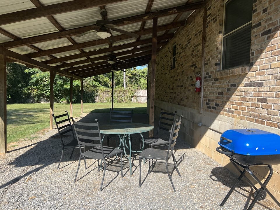 House, Porch, Patio, Pergola, Furniture