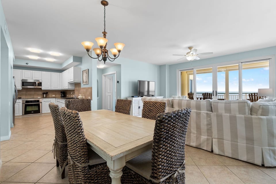 Beach Colony Tower T10C- Picture yourself dining with loved ones as soft ocean breezes drift through the sliding glass doors. Your open-concept kitchen & living space frames stunning coastal views.