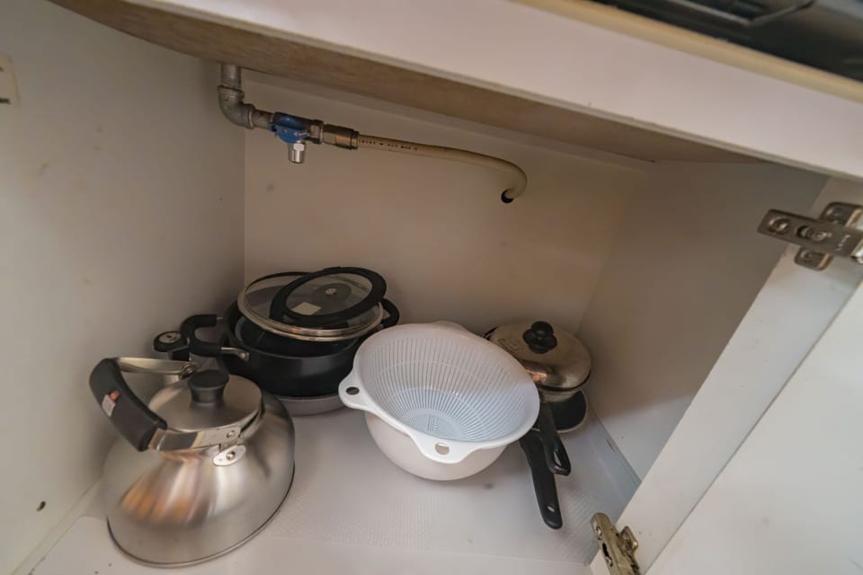 Villa | Private kitchen | Full-size fridge, microwave, electric kettle, rice cooker