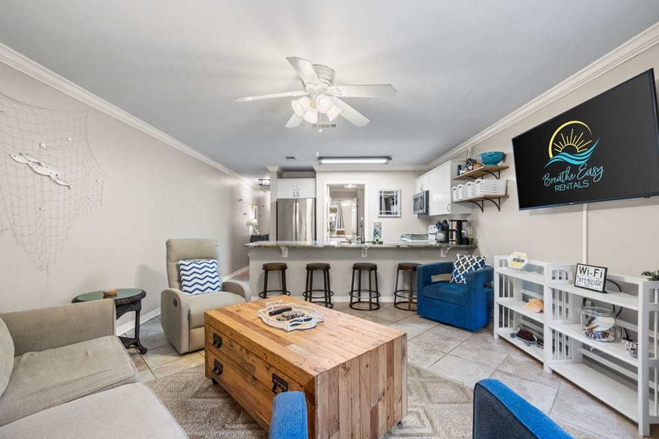 Living Room - Smart TV - Sleeper Sofa - Linens provided.