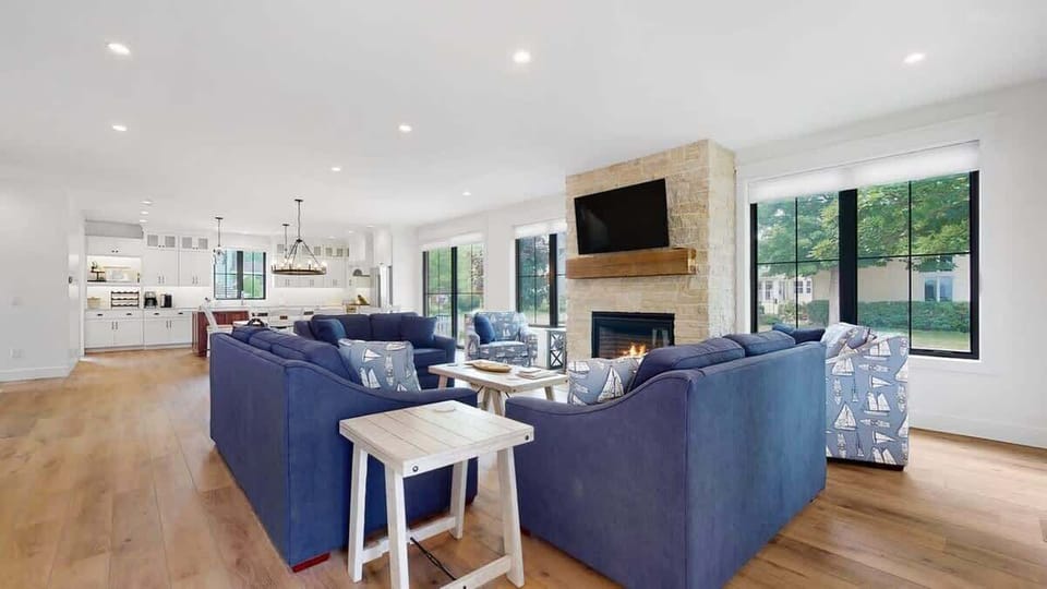Warm, inviting fireside retreat