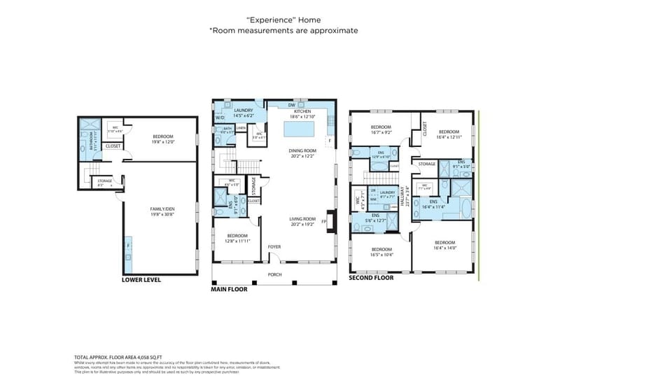 Floor plans: every bedroom has a bathroom!