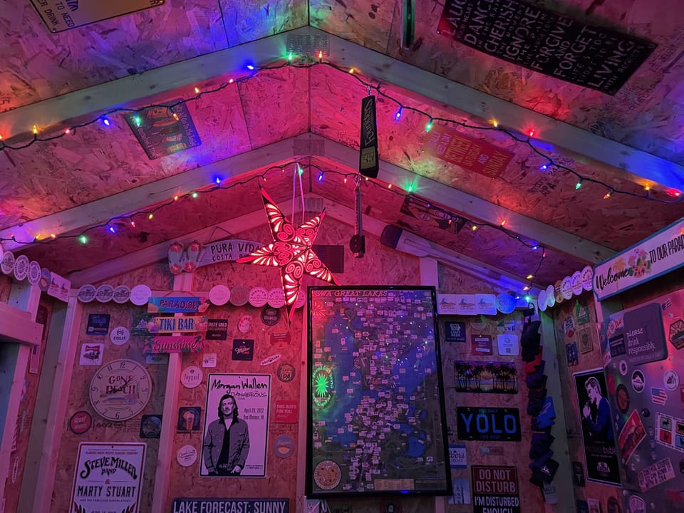 Fun little outside bar-shed. 